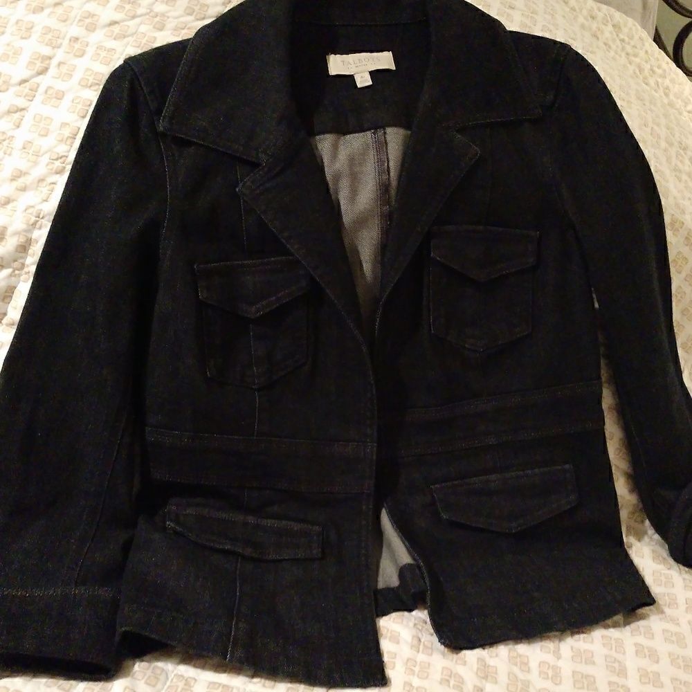 Beautiful Talbots Dressy Jean blazer Size 4 P